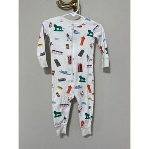 Smaller Things Chicago Print Sleeper Baby 6-12 Months Organic Cotton Zipper